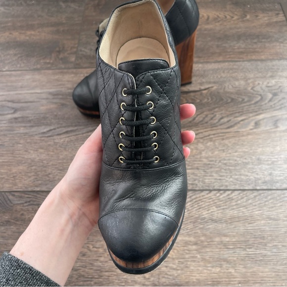 Chanel Black Leather Ankle Booties - Picture 4 of 16